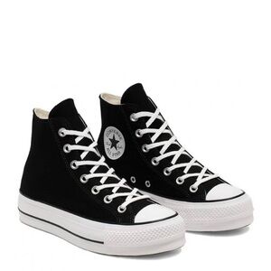 Converse WOMEN'S CHUCK TAYLOR ALL STAR LIFT HIGH TOP IN BLACK/WHITE/WHITE